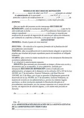 Modelo De Recurso De Reposici n En Word Modelo Ejemplar Modelo De Recurso De Reposici n En Word Modelo Ejemplar